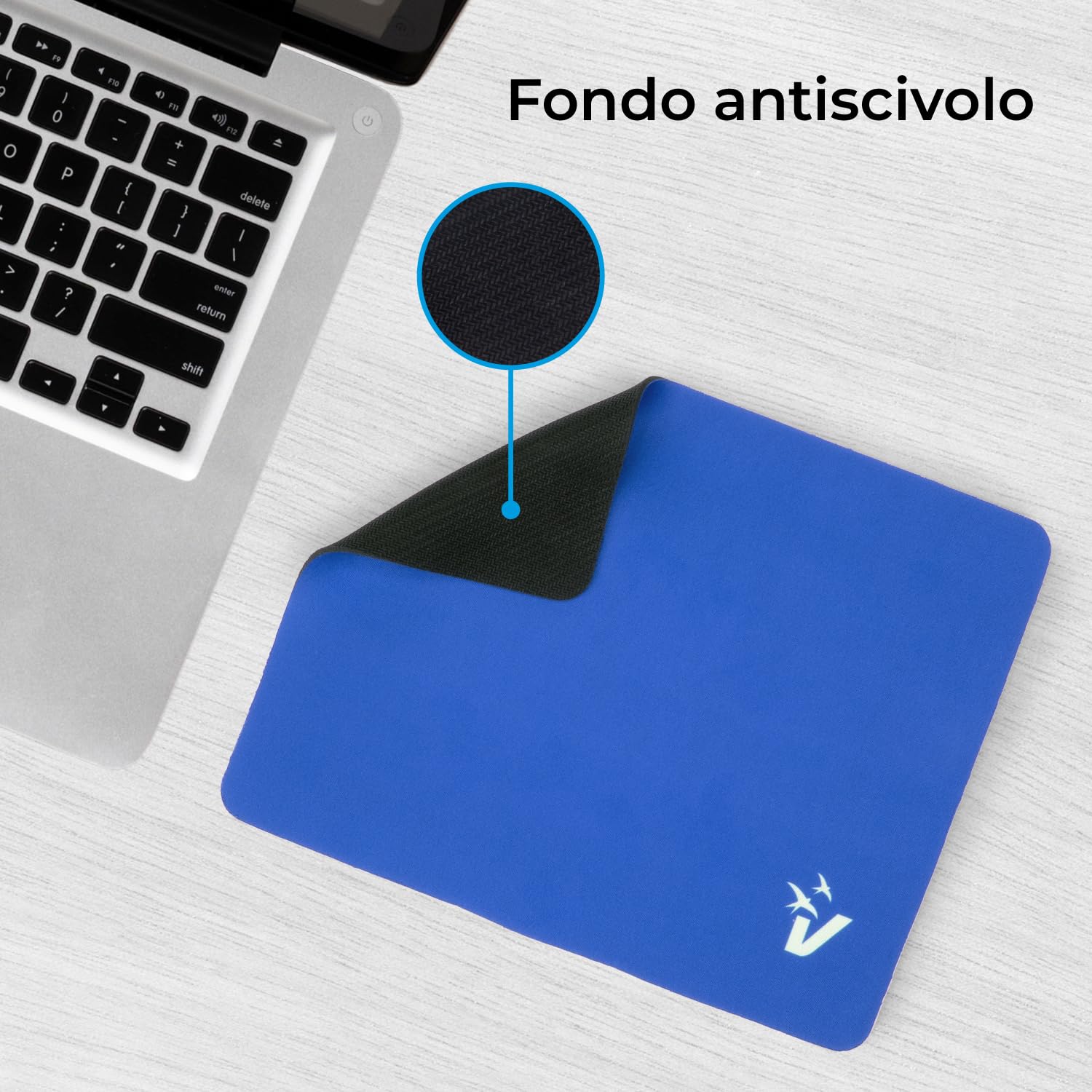 VulTech Mouse Pad MP-01B Blu Antiscivolo Gomma