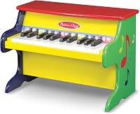 Melissa & Doug Wooden Toy Piano with 25 Keys, Color-Coded Songbook - Learn-to-Play Piano for Kids Ages 3+