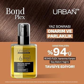 URBAN Care No.6 Bond Plex Yıpranma Karşıtı Saç Bakım Yağı 100ml- Vegan