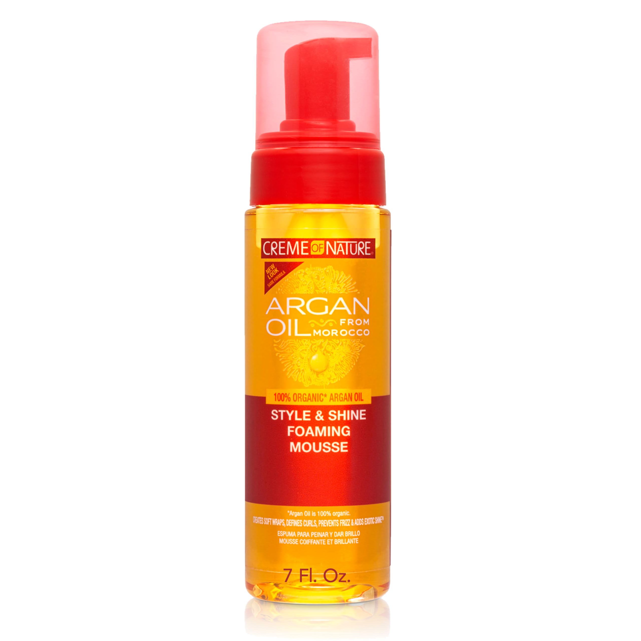 Creme of Nature Argan Oil Style and Shine Foaming Mousse, 7 Ounce