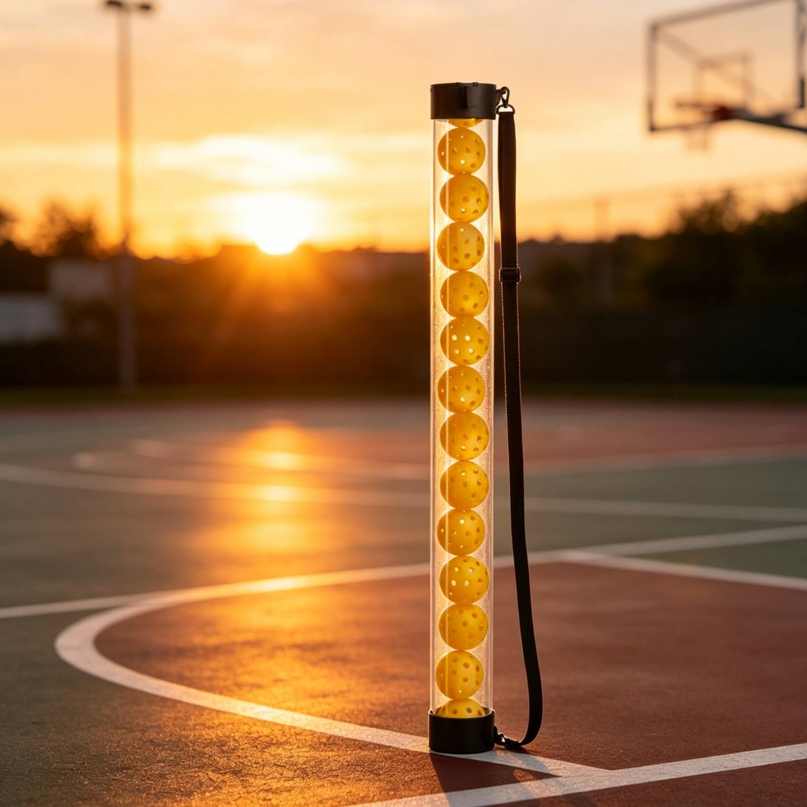 Gralara Tubo Raccoglipalle Trasparente Tubo Raccoglipalline Portatile Attrezzatura per Allenamento