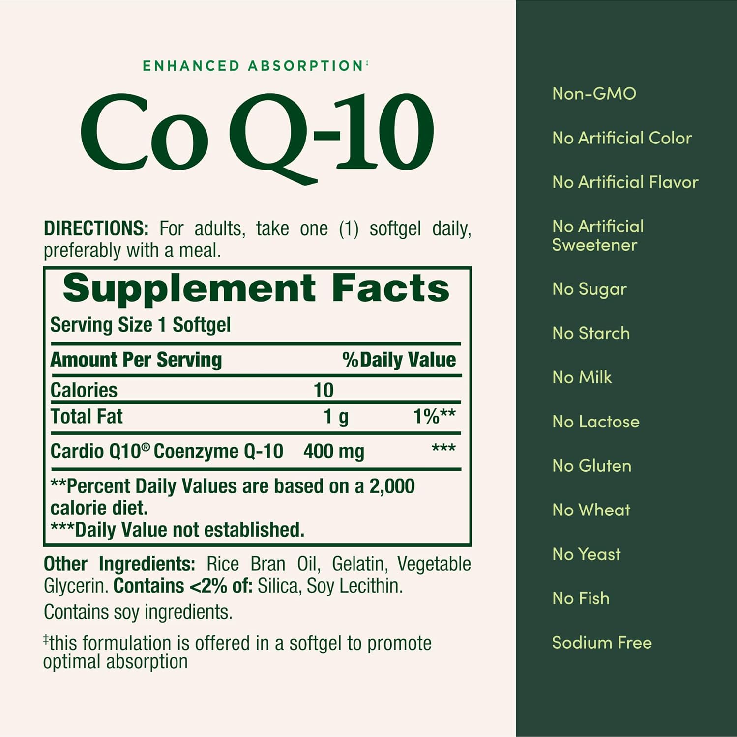 Nature's Bounty Co Q-10 400mg, 39 Rapid Release Softgels (Pack of 2)
