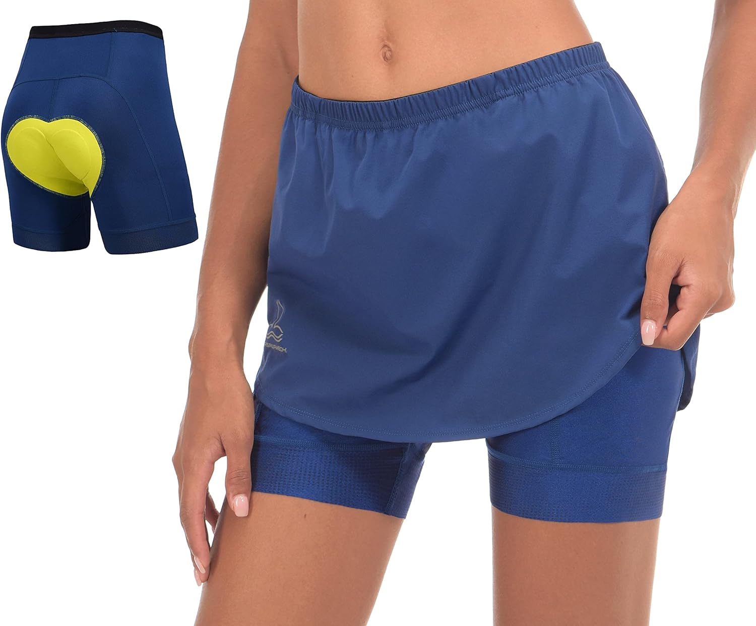 Dasawamedh Women's Cycling Skirts Built-in 3D Padded Shorts with Hidden Pocket Athletic Breathable Biking Skort: Sports & Outdoors