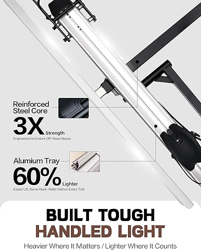 Miniatura 8 de Soporte de enganche para bicicleta con rampa para bicicleta eléctrica, capacidad de 100 libras para camión, remolque, RV, SUV