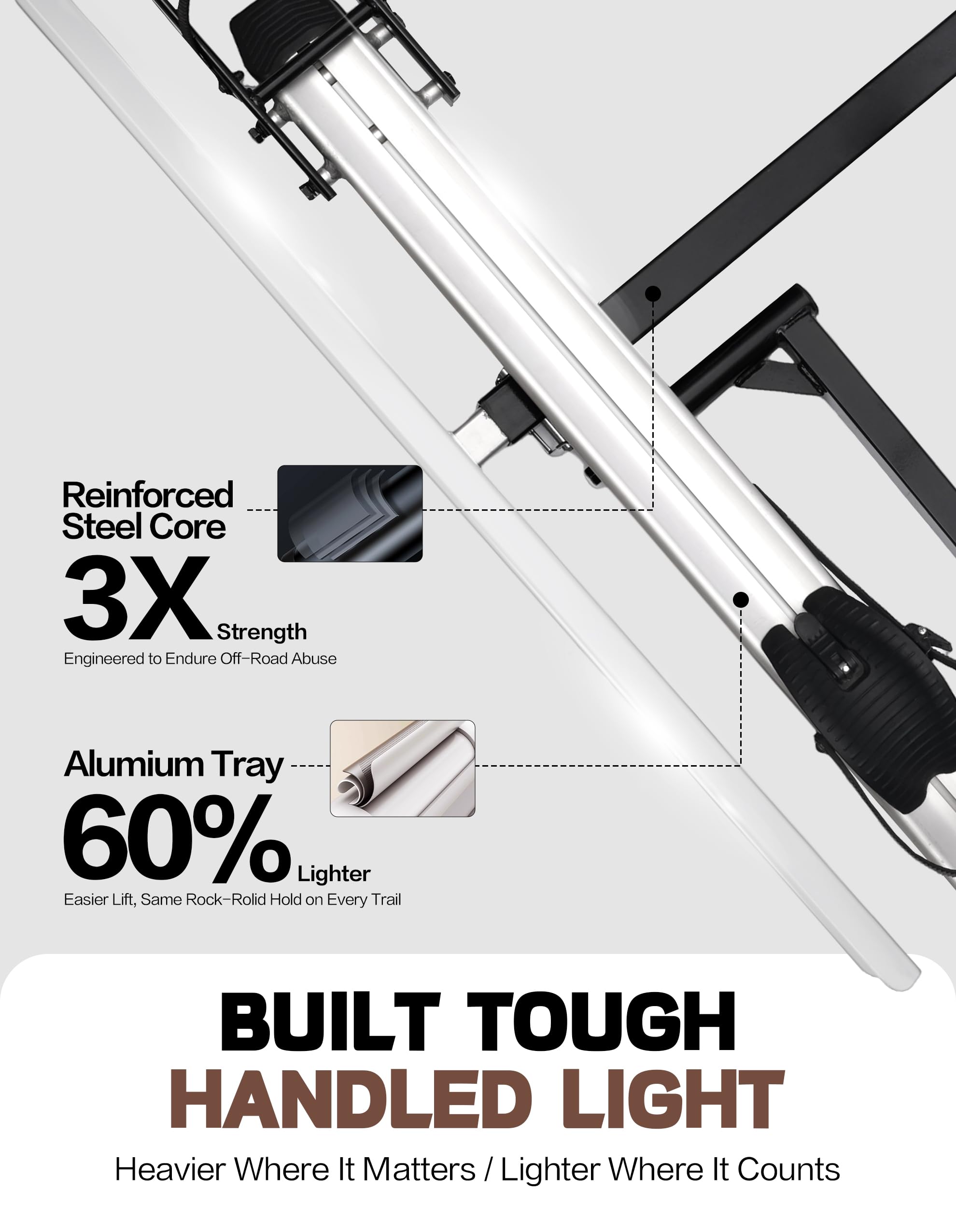 Hitch Mount Single Bike Rack with Ramp for Electric Bike, 100 lbs. Capacity Bike Carrier for Truck, Trailer, RV, SUV