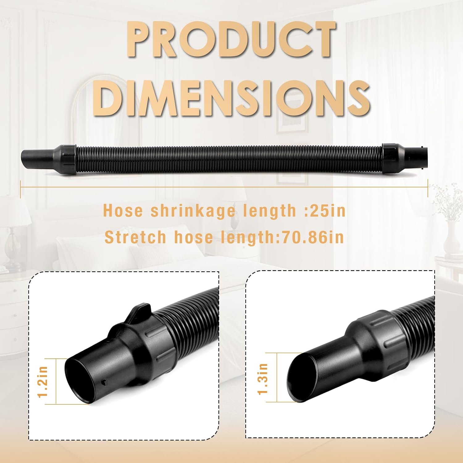 5140128-68 Vacuum Hose Compatible With DeWalt Models DCV580 DCV581H DCV580MAX 704660053412