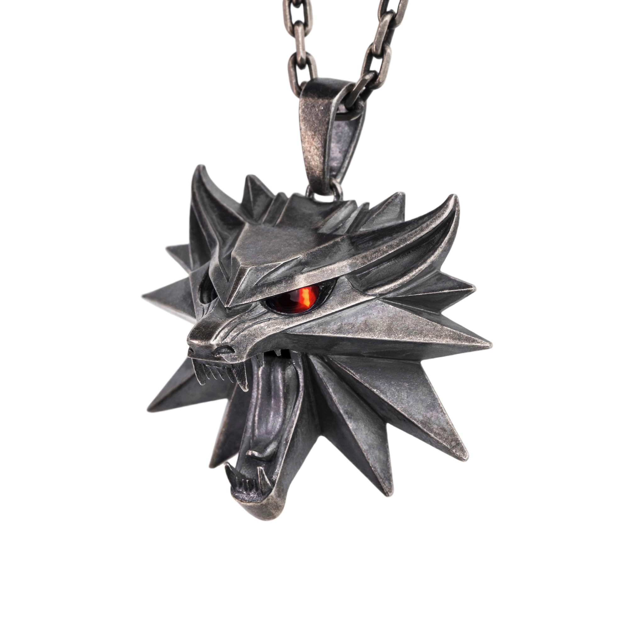 Starforged The Witcher 3: Wild Hunt The Witcher Wolf School Medallion Silver Pendant Game Merchandise Officially Authorized