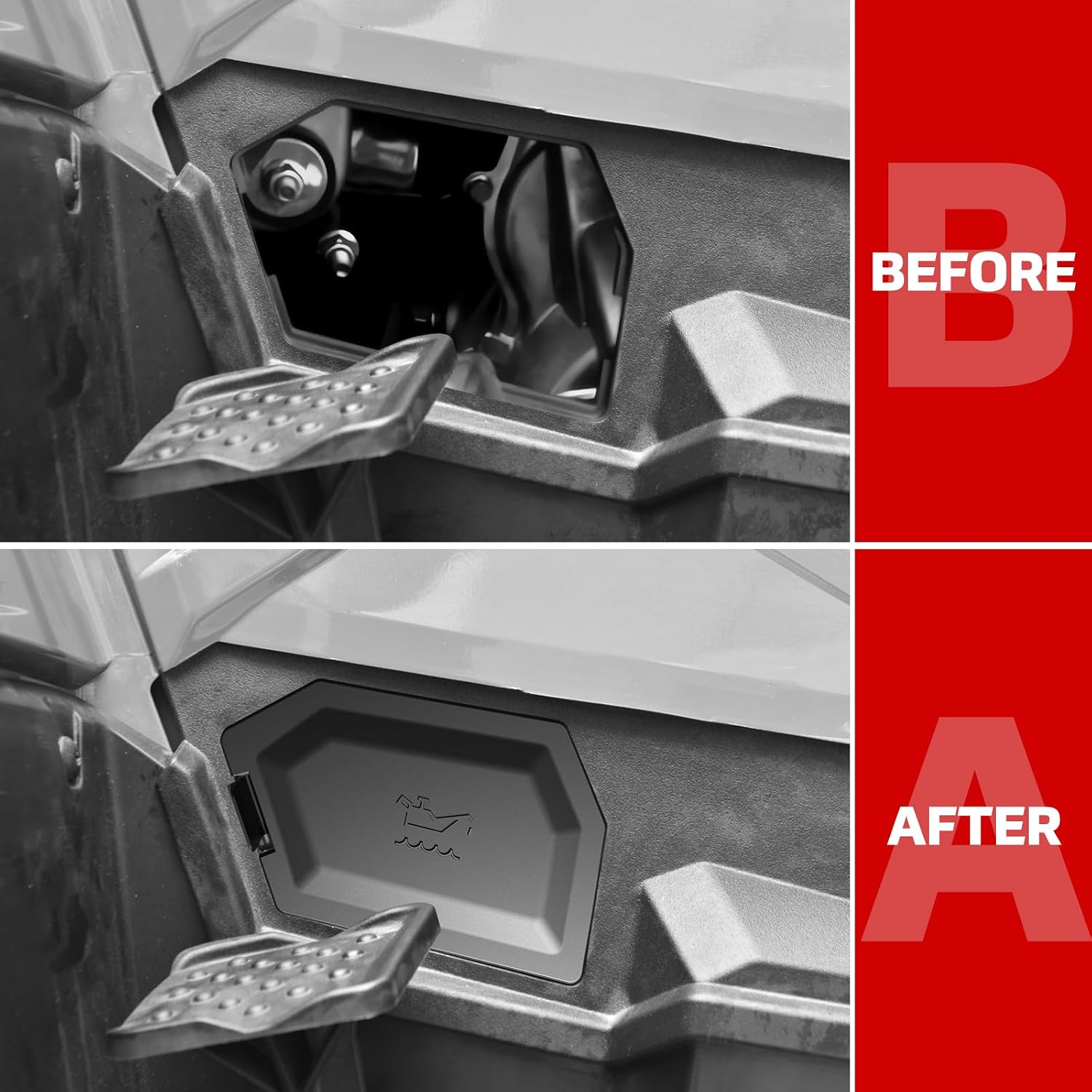 Access Panel Right Side Access Cover Cap Foil Assembly Compatible with Polaris Sportsman 570 450 2018-2026 Accessories, OEM Replacement #2637041-070