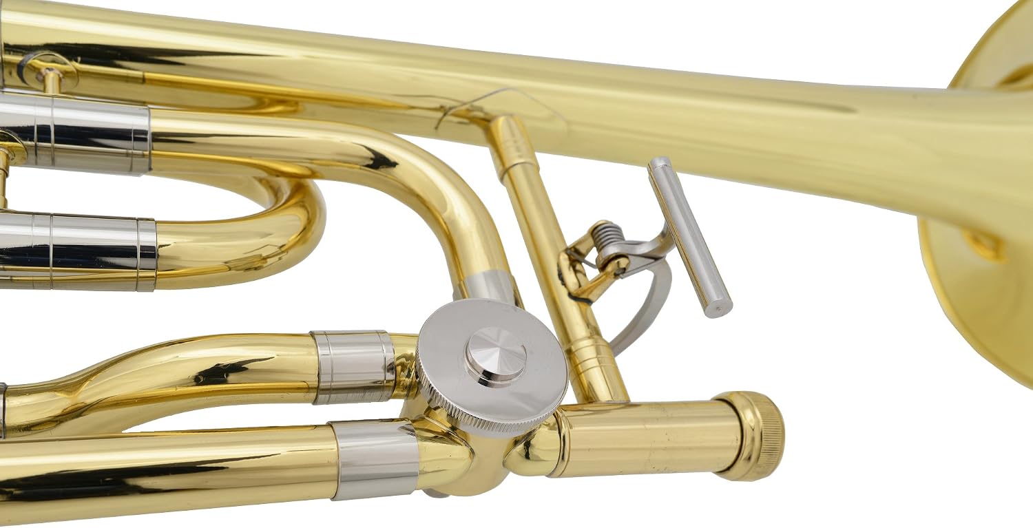 Glory High Grade Bb/F Key Intermediate TENOR Trombone with Case and 61/2Mouthpiece, Gold Finish