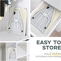 Vista 4 de Metal Small Ironing Board Tabletop 31x12, RAINHOL Countertop Mini Iron Board Foldable with Cotton Cover and Pad, Portable and Compact for Travel