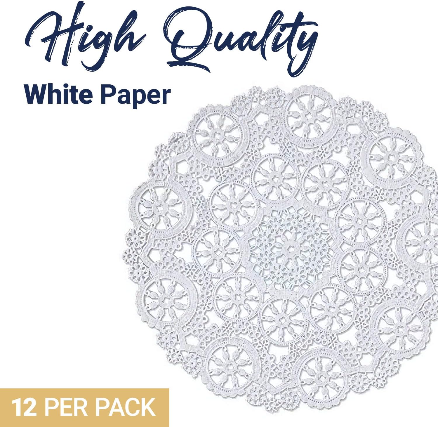 Promo Discount Up To 70% Off Royal Consumer Medallion Lace Round Paper Doilies, 10-Inch, Pack of 12 (B23005), White