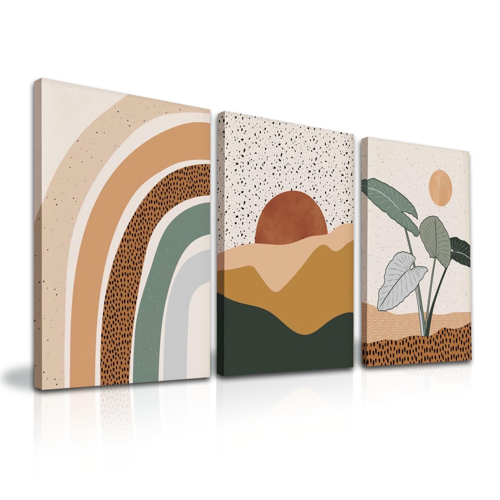 Boho Gallery Wall Set of 3 Boho Wall Decor, Mid Century Wall Line Art ...