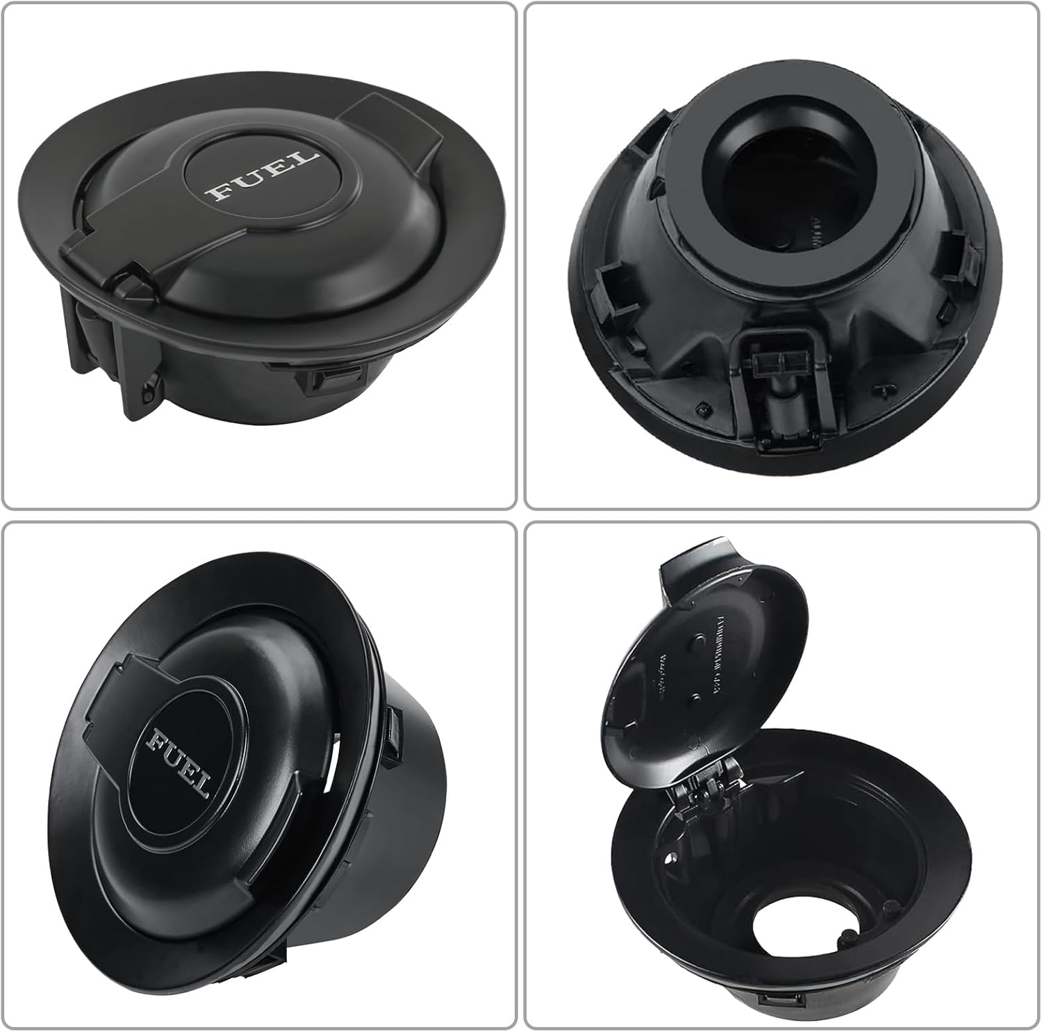 68250120AA Fuel Filler Door Cap, Gas Tank Cover Compatible with 2008-2023 Dodge Challenger, Matte Black Vapor Edition