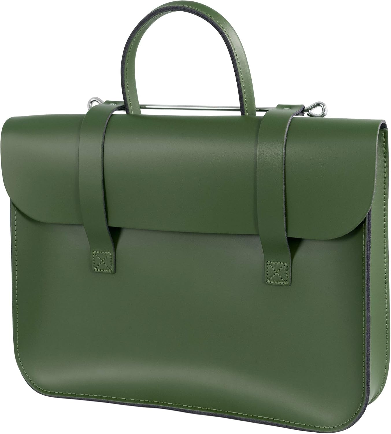 Oxford Traditional Leather MC1-GR Music Case - Dark Green, 36cm x 25cm x 4.5cm