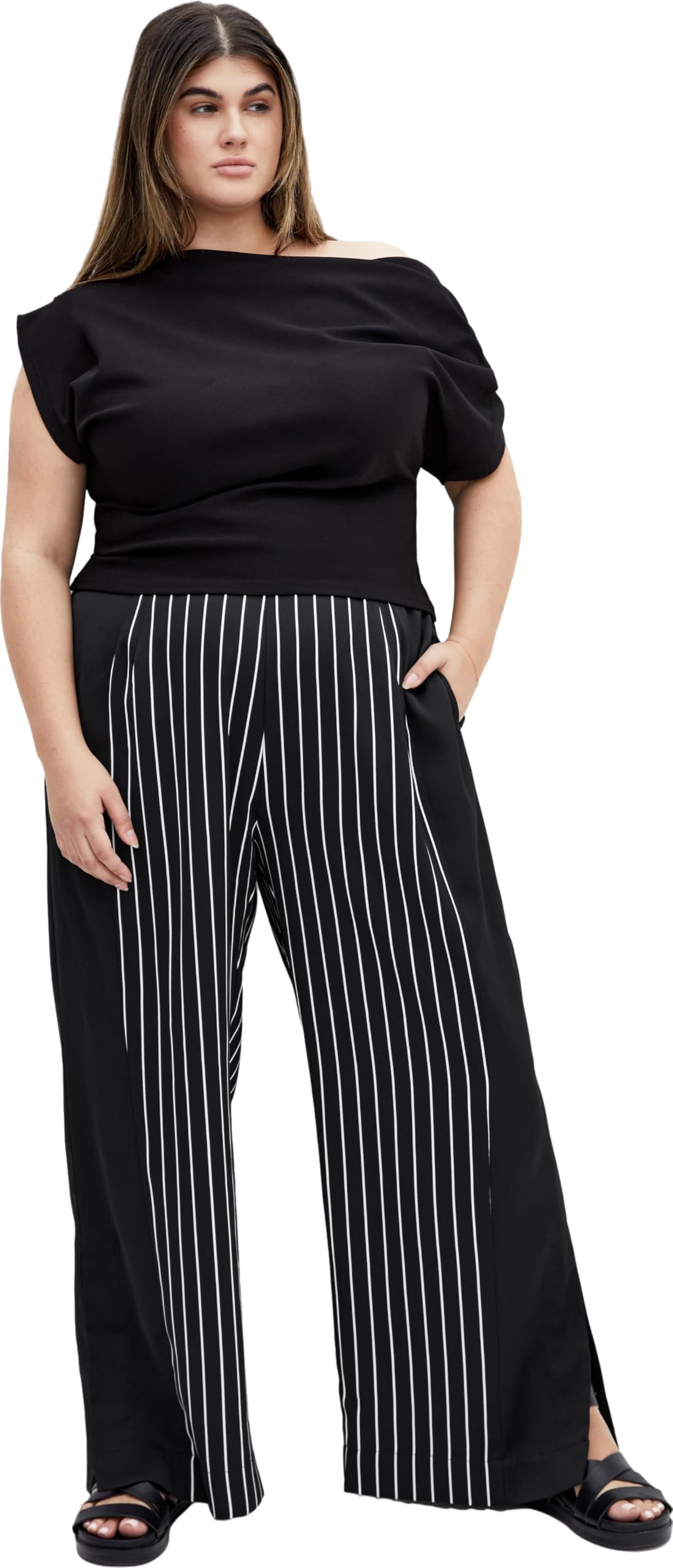 City Chic Womens Plus Size Enya Border Pant