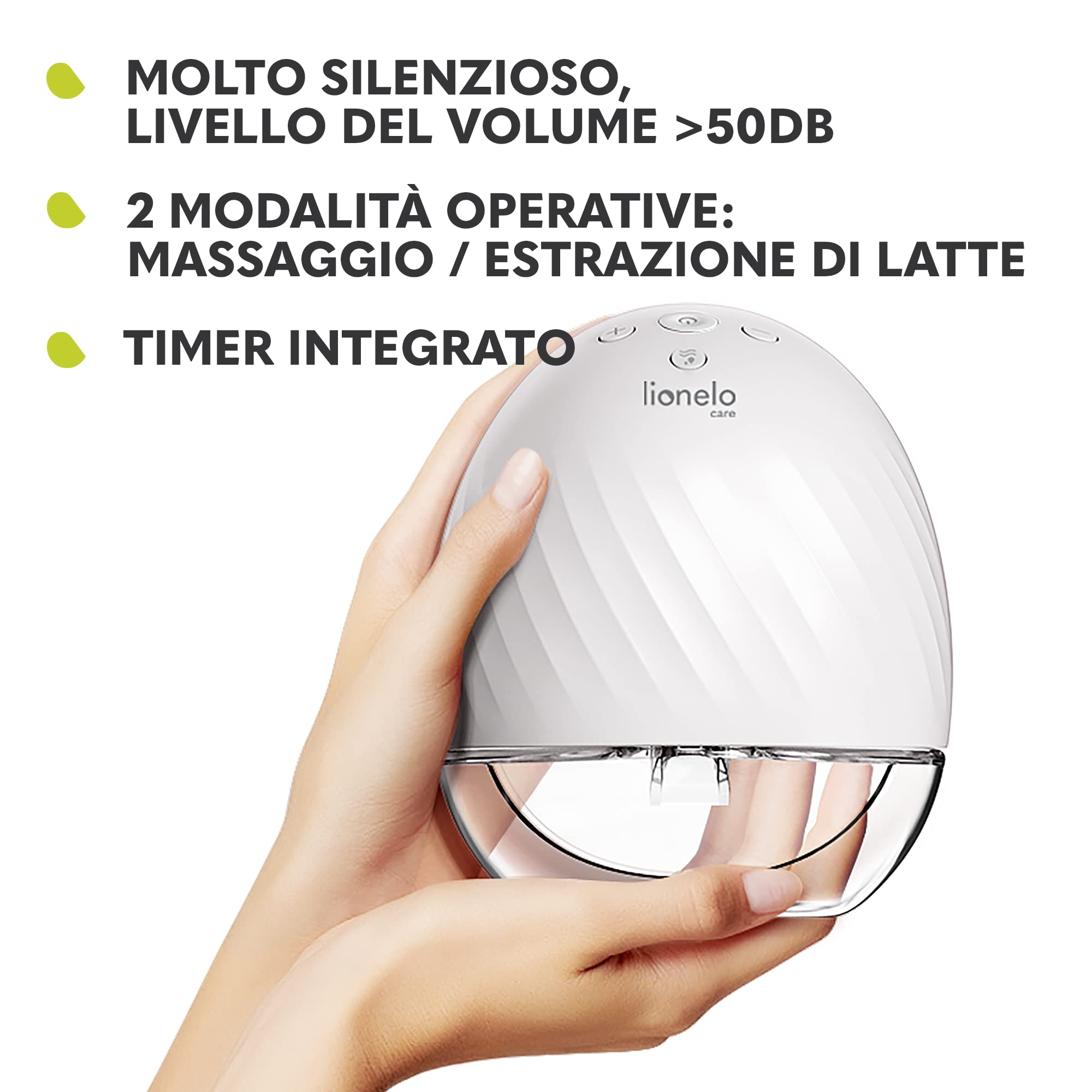 LIONELO Fidi Free Tiralatte Elettrico a Mani Libere 150 ml