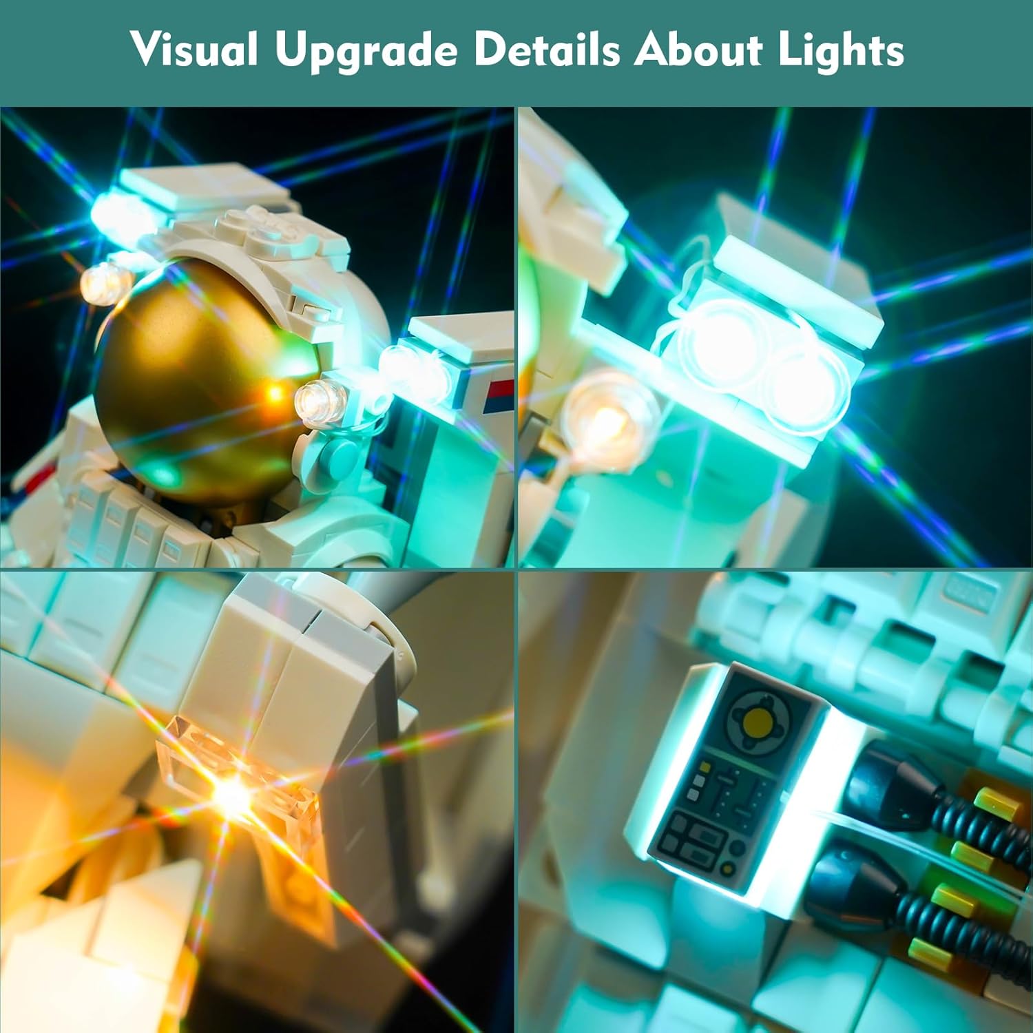 VONADO LED Light Kit Compatible with Lego Space Astronaut 31152 (Lights Only, No Models) Creative Lighting Set Accessories Compatible with Lego Astronaut 31152 for Adults
