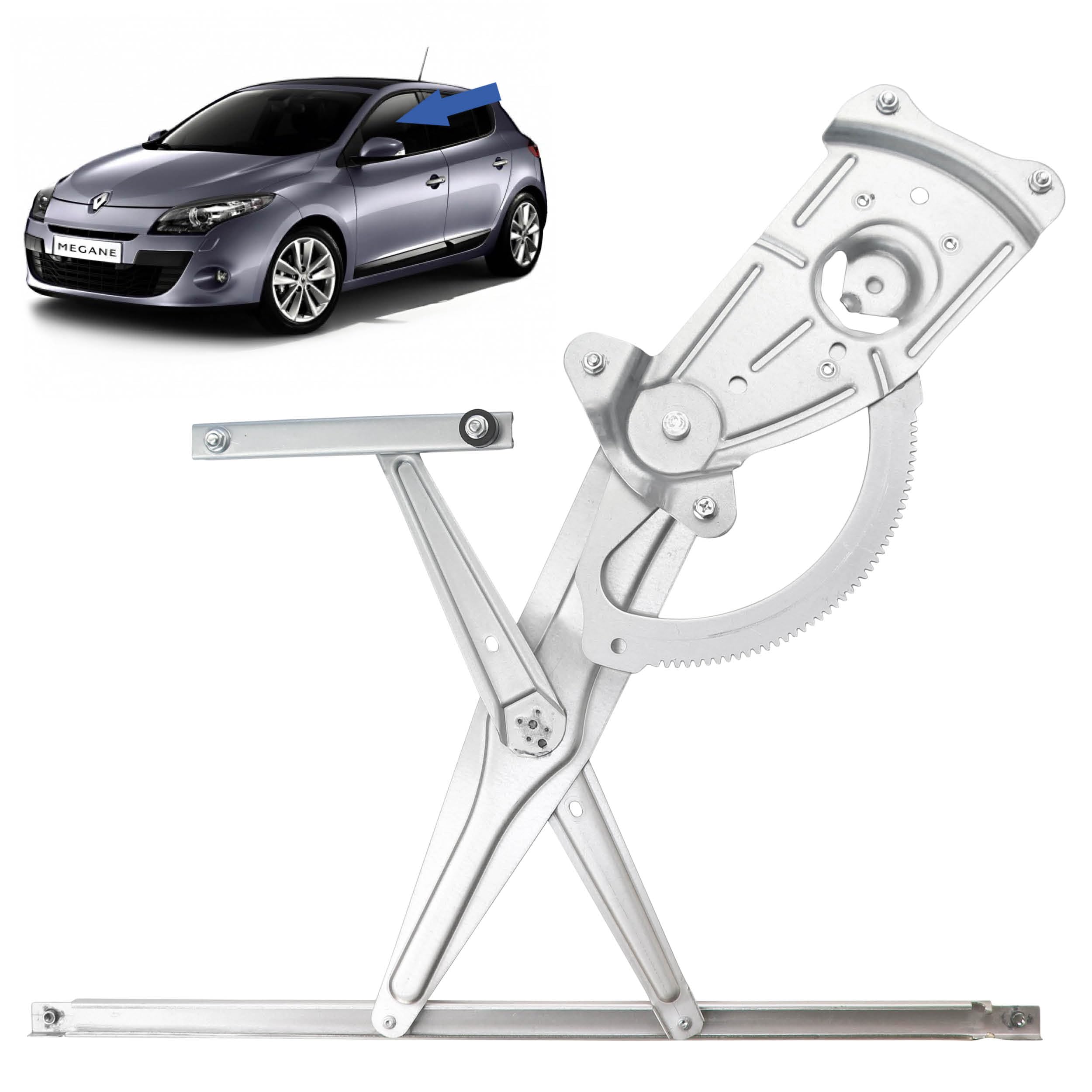 STARKIT PERFORMANCE Leve vitre compatible pour Megane 3 (2008-2016) AVANT GAUCHE (conducteur) (5 portes) 807210002R, 807216718R