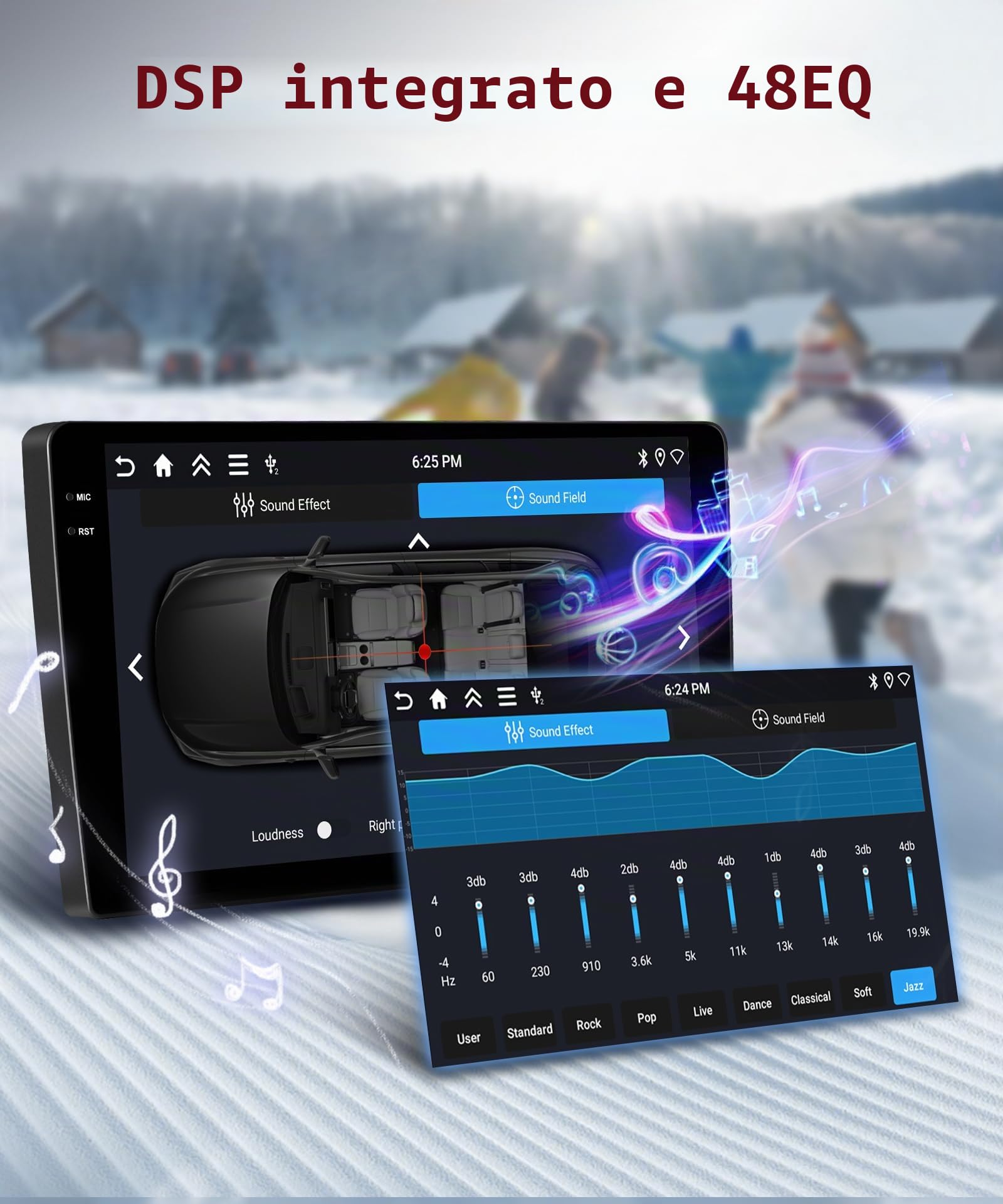 【4+128G】Hodozzy Carplay Autoradio per Suzuki Swift 2011-2017 Suzuki Ertiga 2012-2017, 9 Pollici Schermo In-Cell Stereo Auto Bluetooth 5.0 con Android Auto/EQ/GPS/Wifi/RDS/USB/SWC/DSP