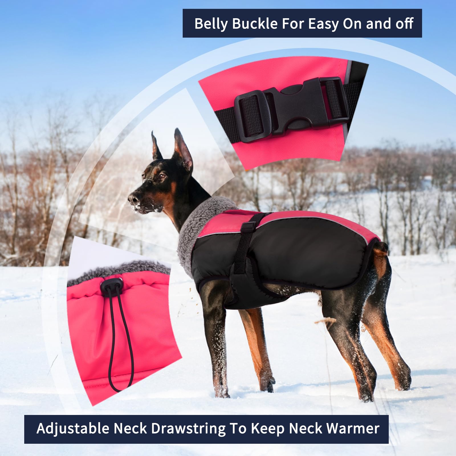 IECOii Cappotti e giubbotti per cani,Cappotto invernale per cani impermeabile giubbotto cane calda Giacca per cani antivento Abbigliamento per cani Completo per cani di taglia piccola di taglia media