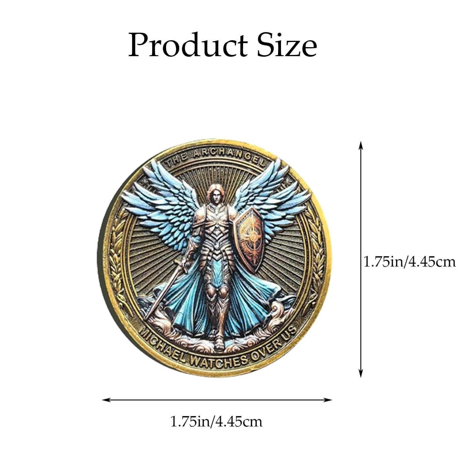 Archangel Michael 1.75 Inch Guardian Angel Challenge Coins Archangel  Michael Challenge Coin - 1.75