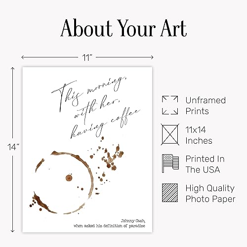 Miniatura 10 de Johnny Cash Quote Wall Art Print - Coffee Art - Great Sentimental Gift - Chic Home and Kitchen Decor - Ready to Frame (8X10) Photo - This Morning,