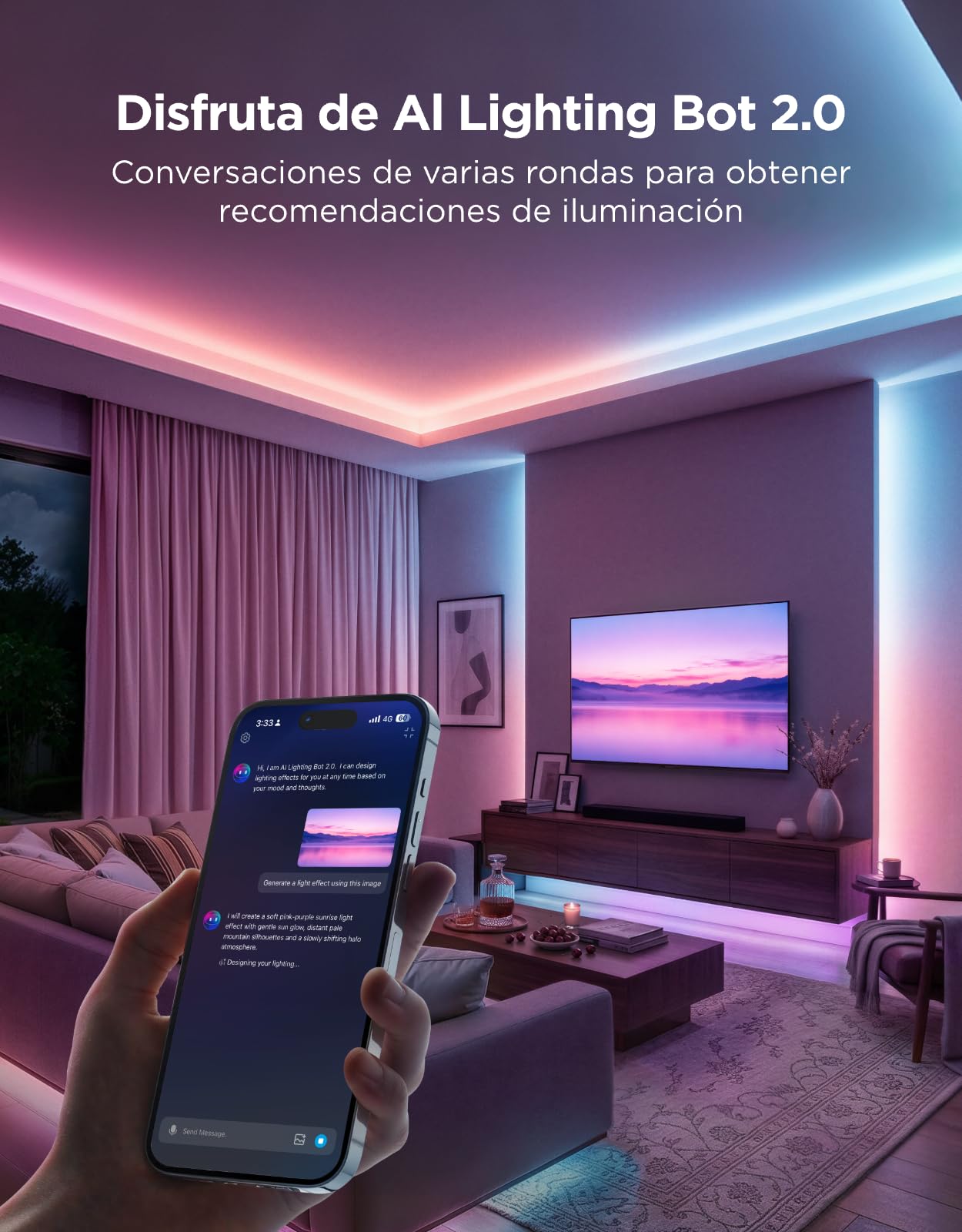 Govee Tira LED 2, 5m RGBWWIC LED WiFi con LuminBlend+, Tira Inteligente | Funciona con Matter, Alexa y Asistente de Google, Tira LED protegida, 100+ Modos de Escena, Sync de Música, Control por App
