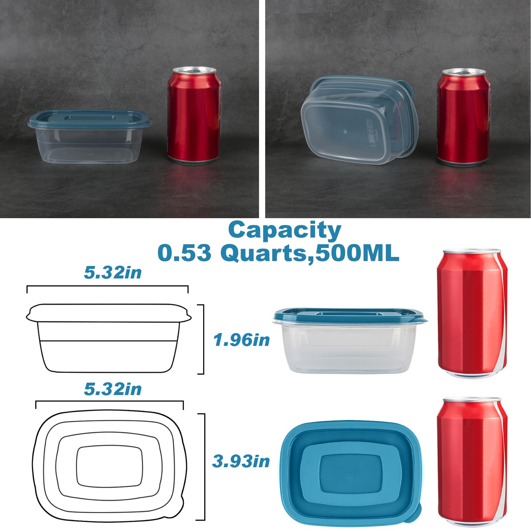 Amazon｜小型食品保存容器5個、冷凍庫、電子レンジ対応、食品