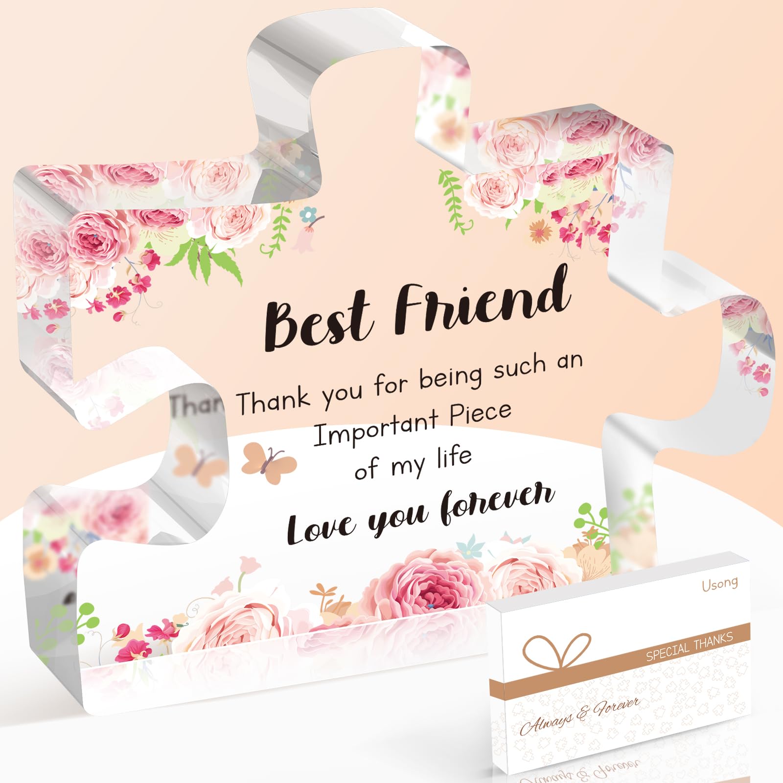 Sponsored Ad – Best Friend Acrylic Gifts with Gift Box, Friendship Gift for Women Friends. Christmas Bestie Presents Birthday Gifts for Women Friends 3.9x3.3x0.6 Inch