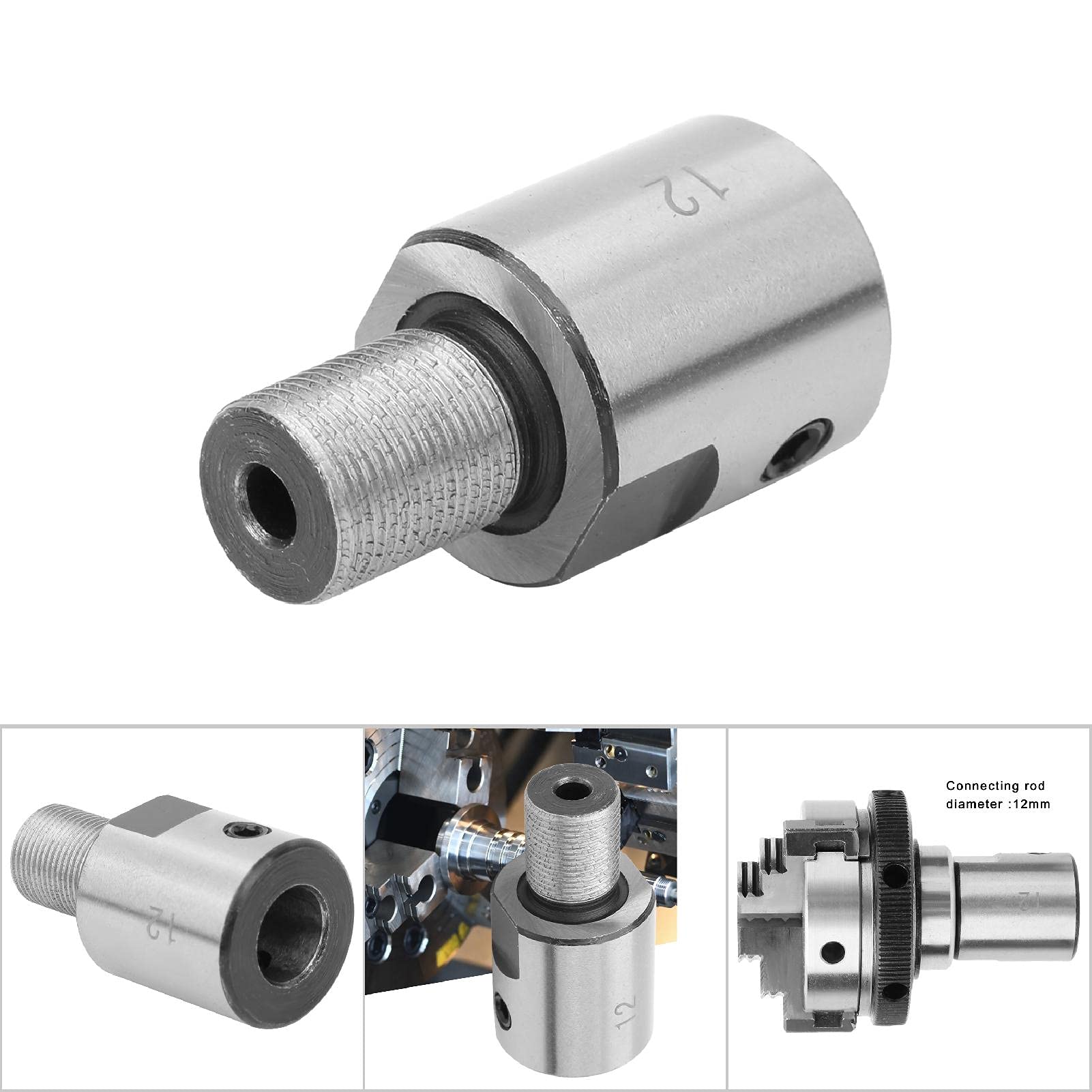 Edelstahl Chuck Pleuel für K01-50/63 K02-50/63 Drehfutter M14 * 1 Mini Drehmaschine Maschinenteile(12mm)