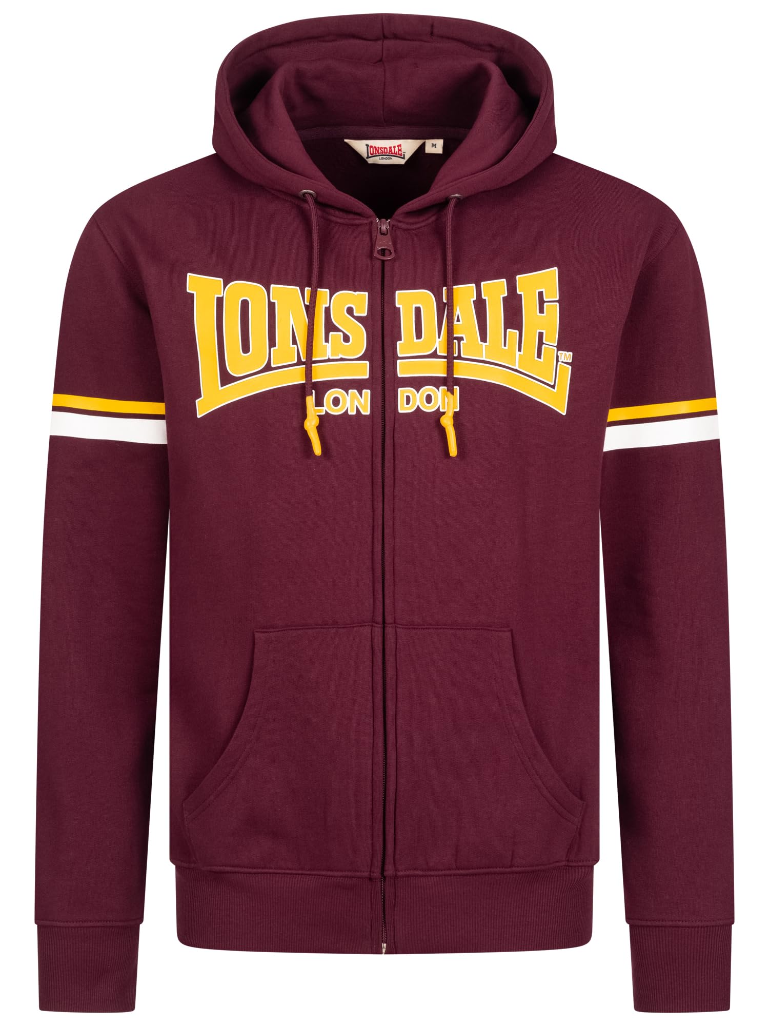 Lonsdale Herren Kapuzensweatjacke mit Reißverschluss Normale Passform DARFIELD