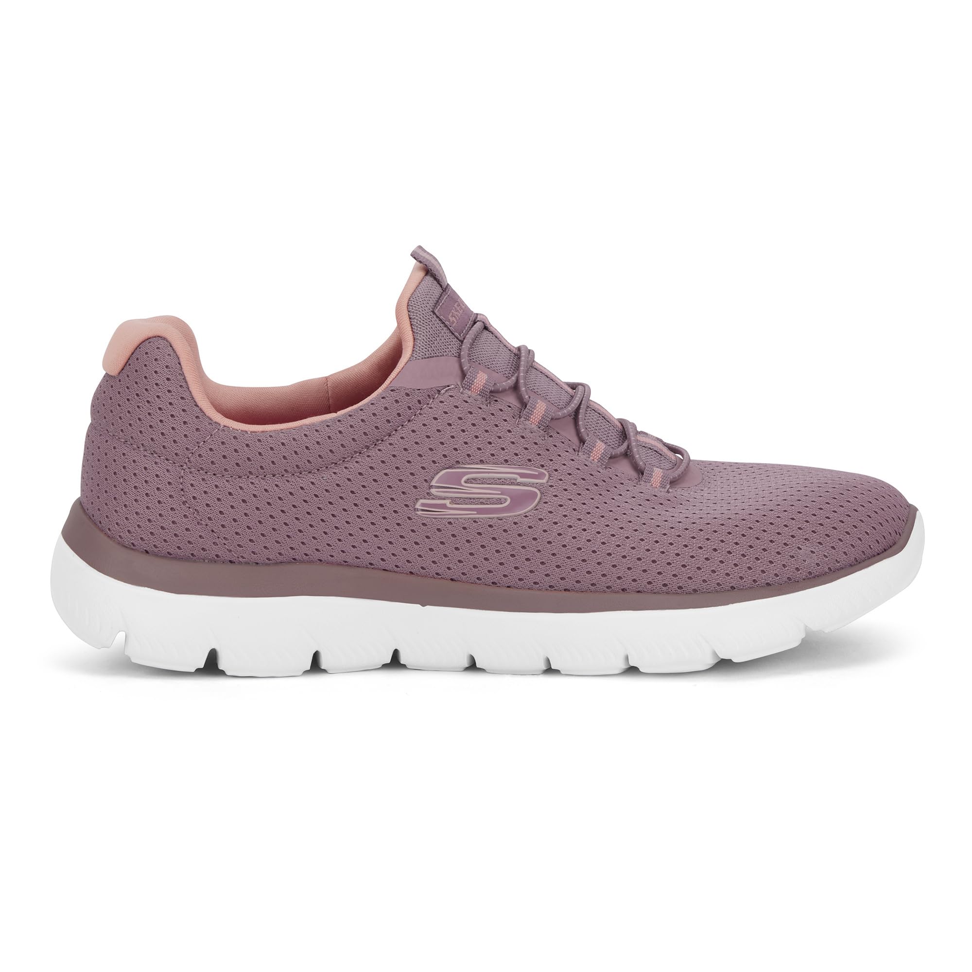 Skechers Womens Summits Mauve Casual Lace Up Shoe