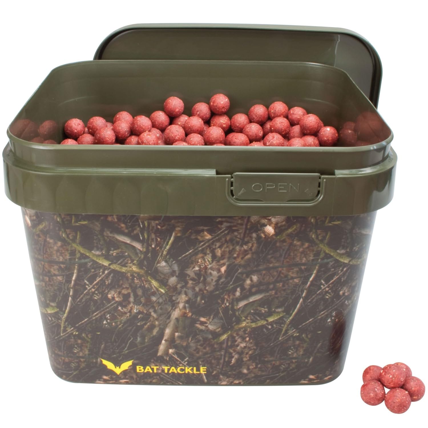 Sessionpack Böse Boilies im Eimer – Karpfen Köder-Set inkl. Pop-Ups, Dip & Camouflage Futtereimer – 18mm Boilies für Karpfen – Diverse Sorten – Erhältlich als 2,5kg & 5kg