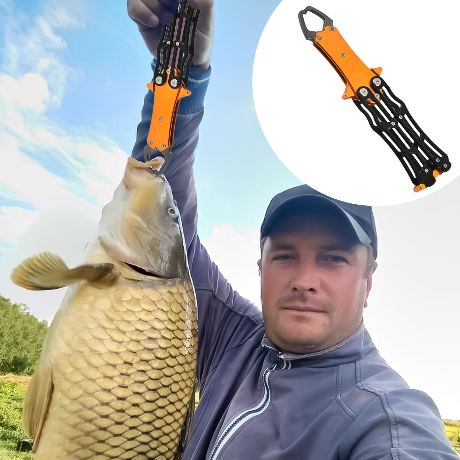 Genérico Alicates de Labios para Pesca - Herramienta de Alicates para Pesca en Línea | Plegable para Pescado | Para Agua Salada, Pez Gato, Surf, Barco, Agua Dulce, Camping Y