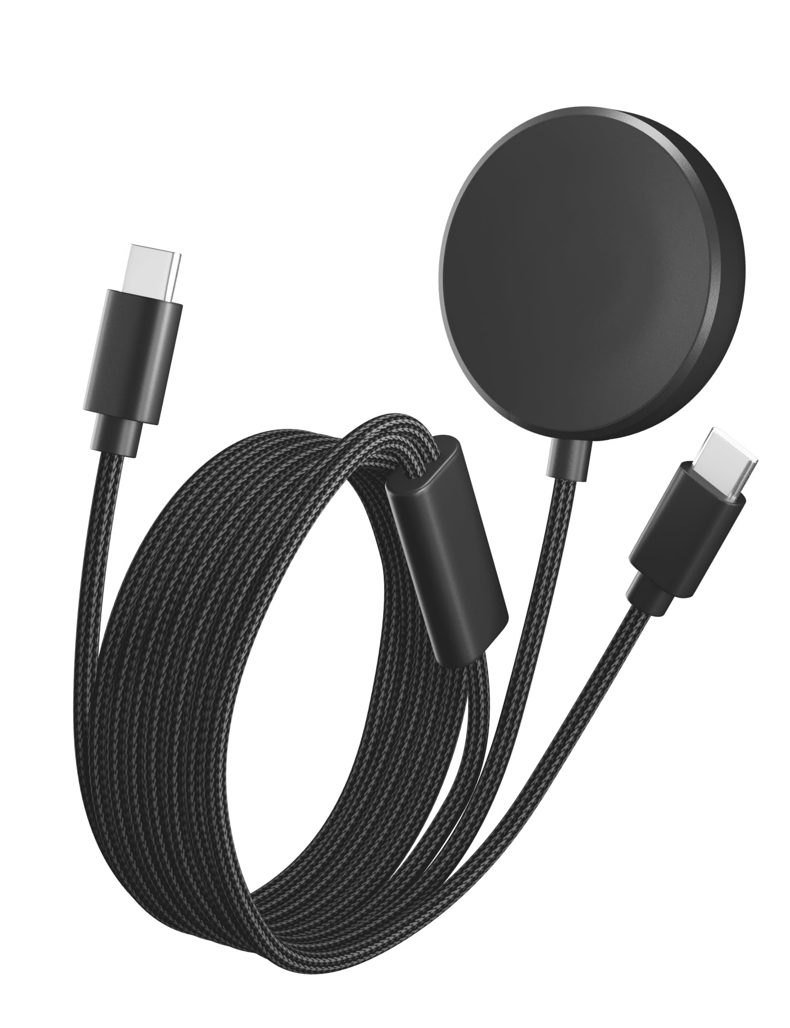 Bicmice Multi Charging Cable Fit for Samsung Galaxy Watch 6/6 Classic/5/5 Pro/4/4 Classic/3/Active 2/Active,2 in 1 Nylon Braided Charger Cable with USB-C for Phones Tablets Earphones Multiple Devices