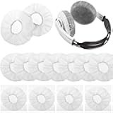BBTO 200 Pieces Disposable Headphone Ear Cover Non-Woven Sanitary Earpad Covers for Most On Ear Headphones (L, 11 Cm/ 4.3 Inch,White)