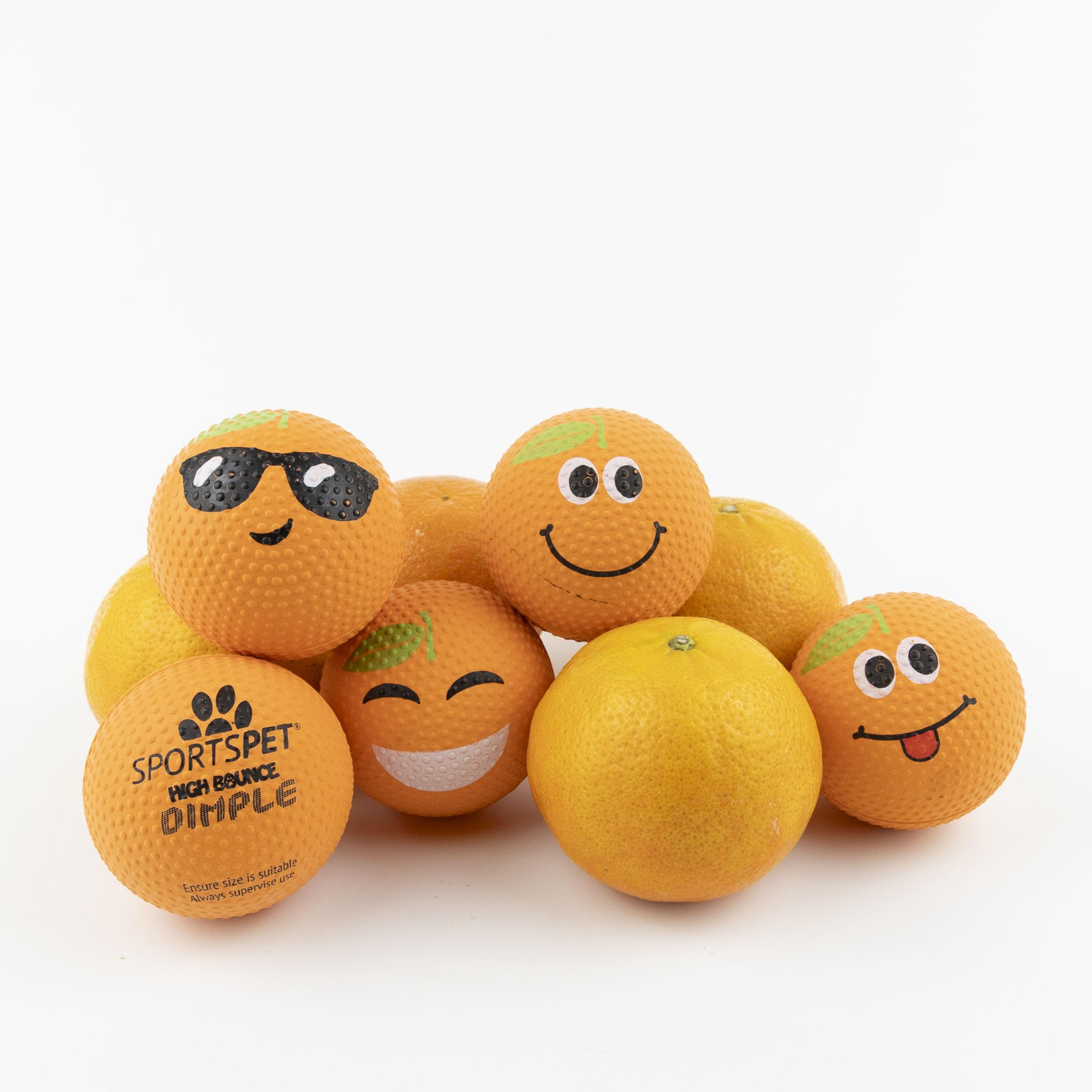 SPORTSPET High Bounce Dog Balls Scented Mandarin Dimple Edition, Fun Fetch Toy for Dogs Durable Dog Ball for Chew & Play - Image 4