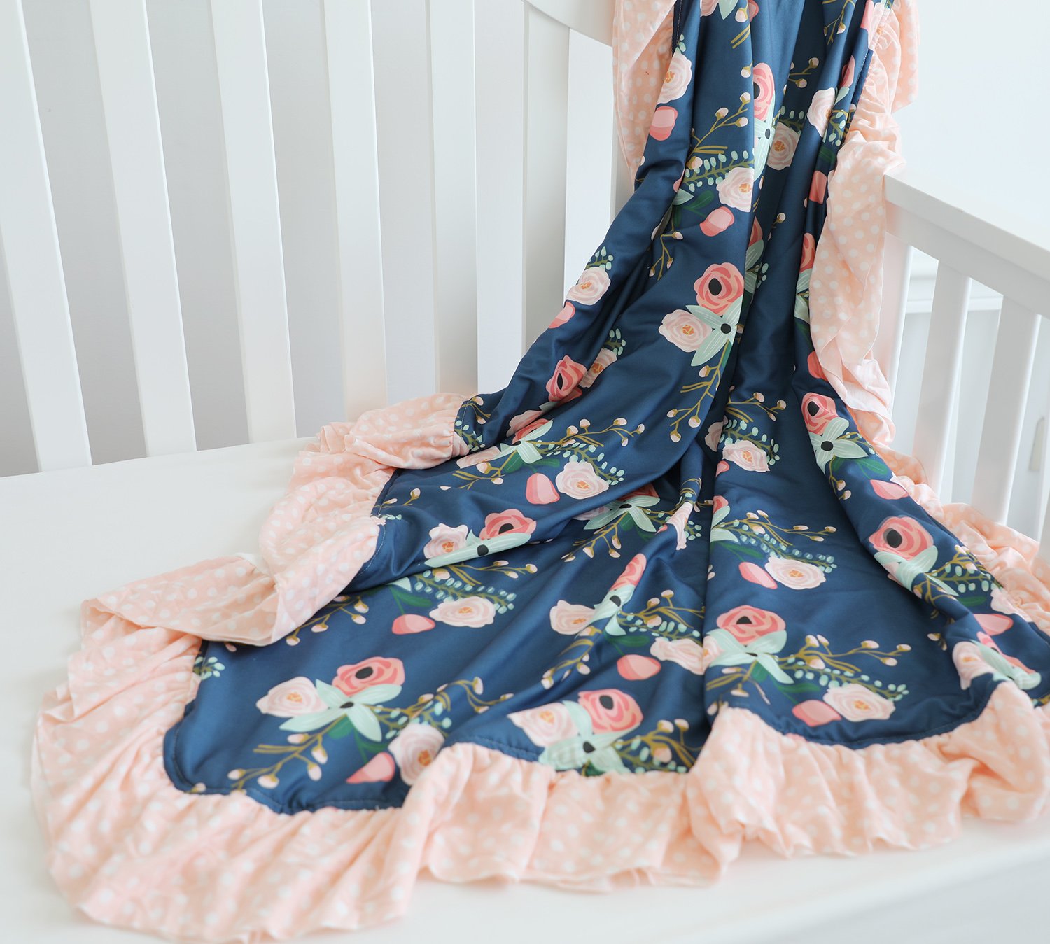 floral minky blanket