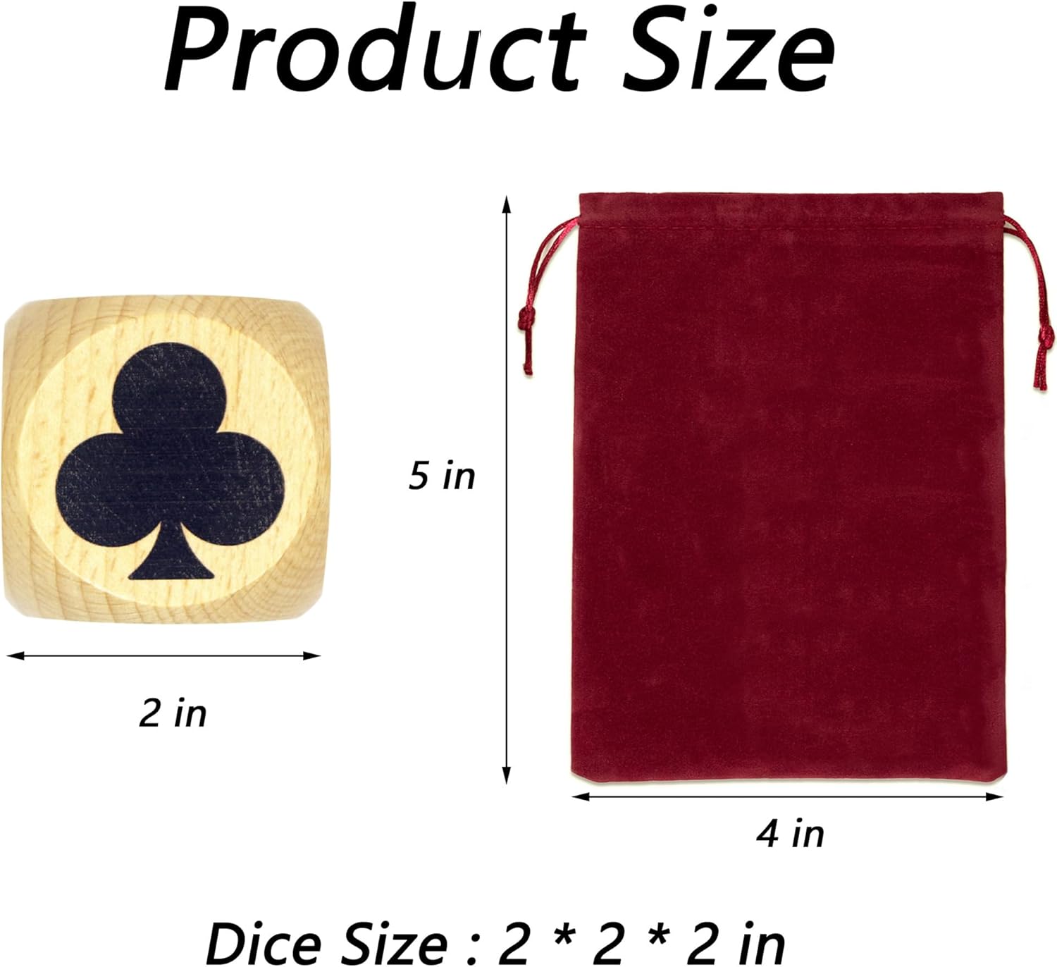 Marker Dice Euchre Pinochle Bridge Playing Cards Poker Whist Cards Markers Euchre Cube Card Deck Game Dice Wooden Indicator (2 in)