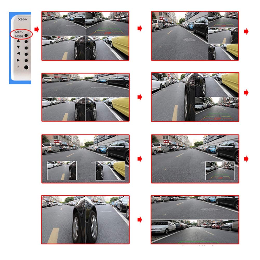 Divisor cuádruple de vídeo CCTV Función de Apagado de Memoria Divisor de Pantalla con Adaptador Bnc (se requieren Instrucciones en inglés para enviarlas)
