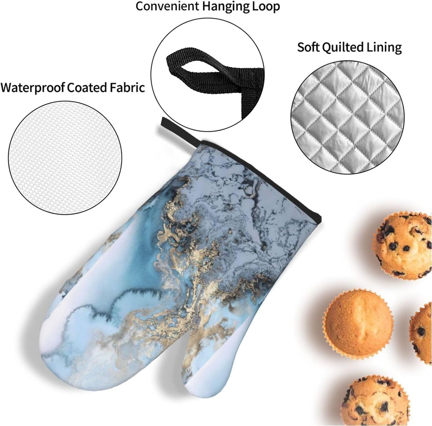 Marble. Kitchen baking four piece set, fit for cooking and baking, oven, microwave, and outdoor barbecue