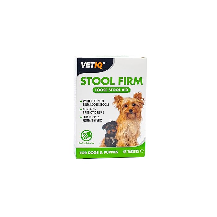 Buy VetIQ Stool Firm Loose Stool Aid, 45 Tablets, Pet Remedy to Stop