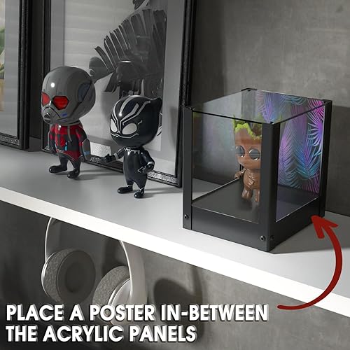 Miniatura 4 de Estuche de exhibición, caja de almacenamiento de acrílico transparente para coleccionables, figuras de acción de 5 pulgadas, estuche de cristal para