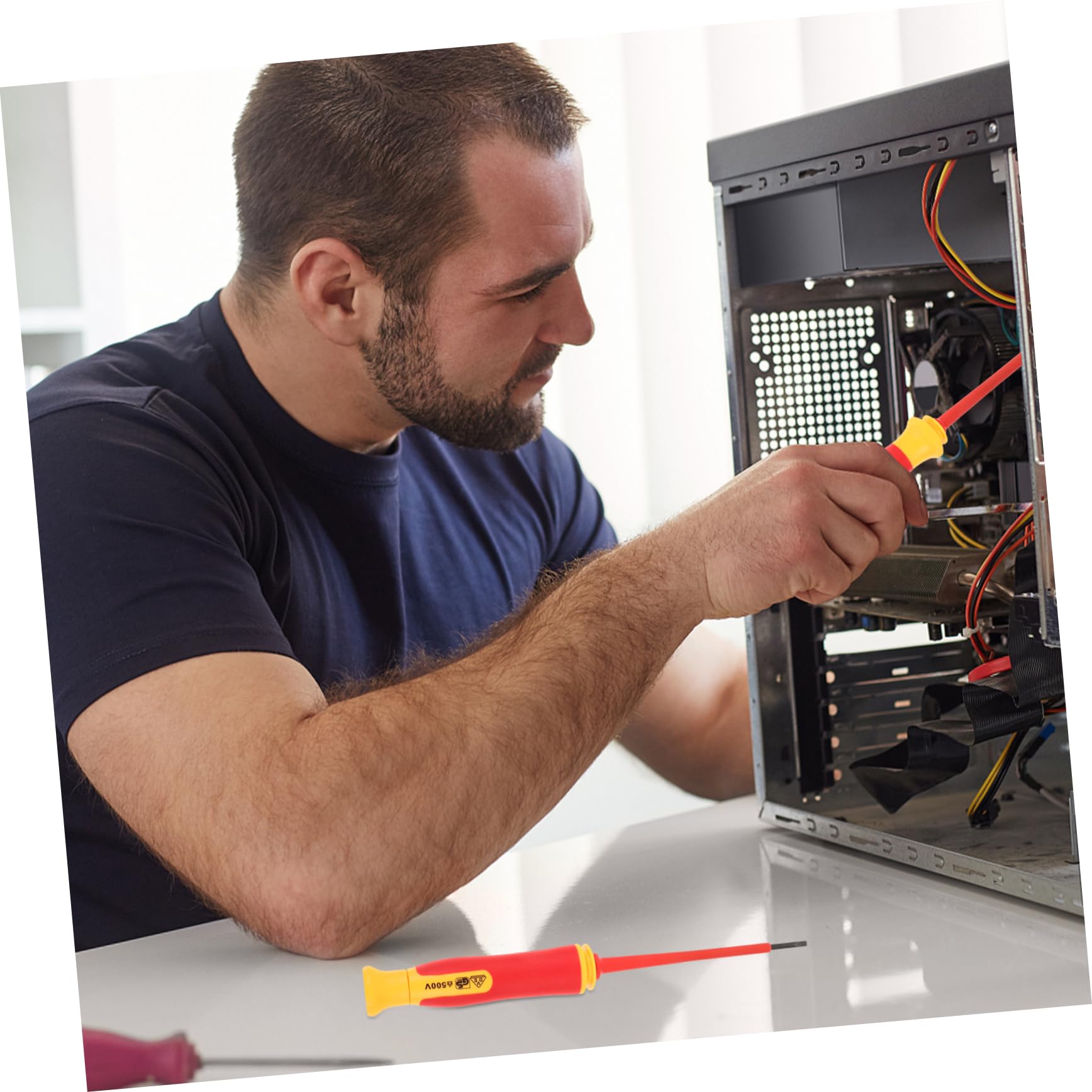 SHINEOFI 5 Set Cacciaviti Isolati per Elettricisti Kit Professionale Strumenti Elettrici per Manutenzione e Riparazioni Domestiche per Elettricisti e Appassionati da Te Trasporto Facile e