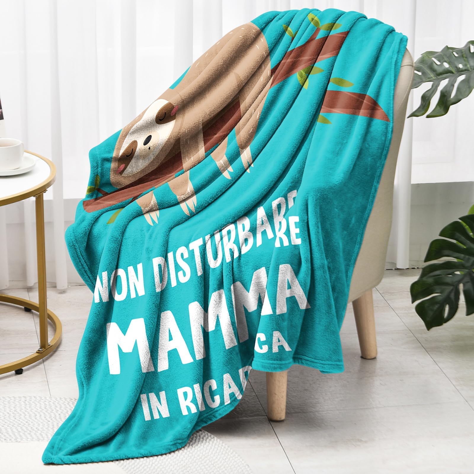 Einanmut Regalo Mamma, Regalo Festa Della Mamma - Cotone Bradipo Coperta, Idee Regalo Mamma da Figlia Figlio, Regali per Neo Mamma, Regali per Festa Della Mamma Natale Compleanno