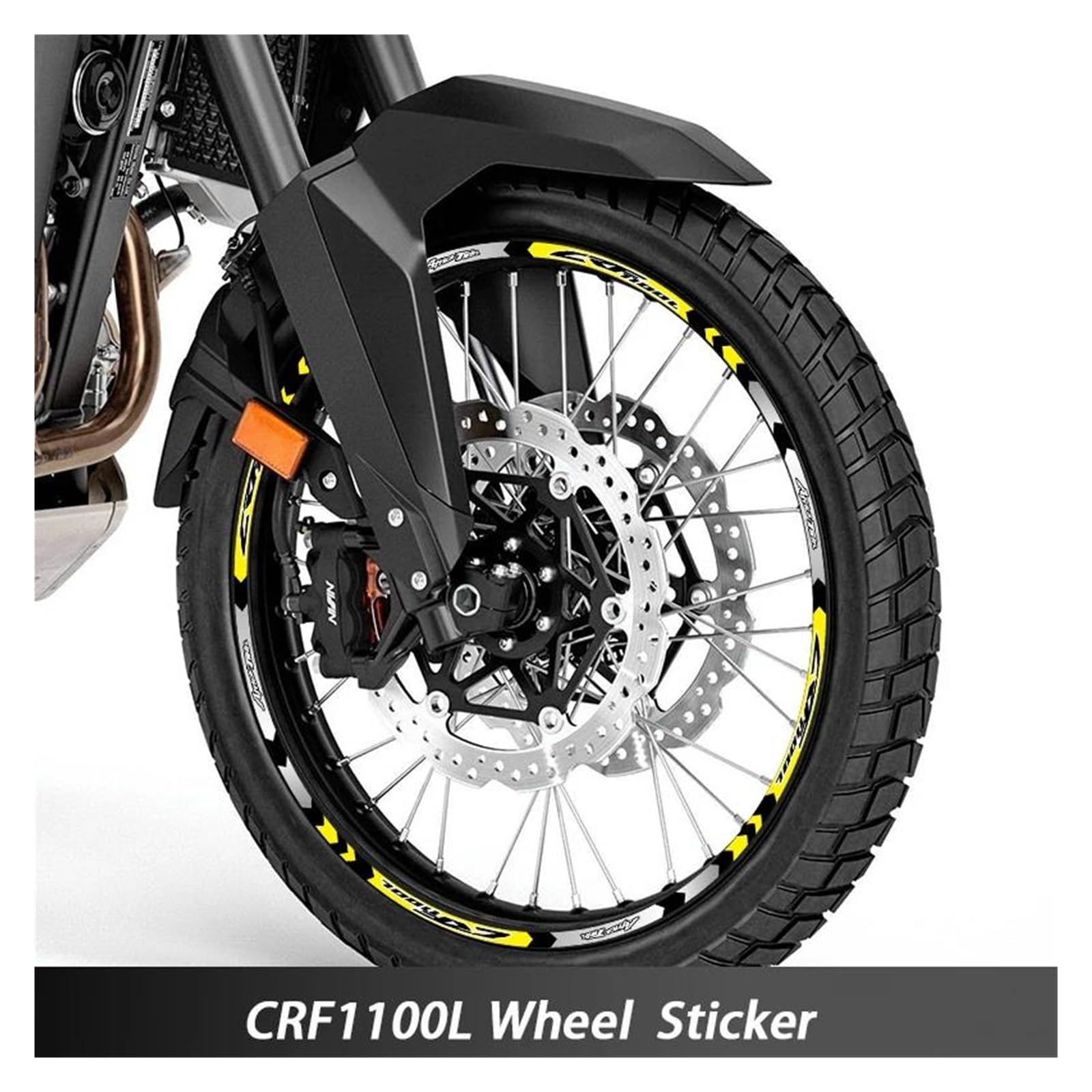do CRF1100L Africa Twin Crf 1100i naklejki na piasty koła motocyklowego naklejki odblaskowe (żółte)
