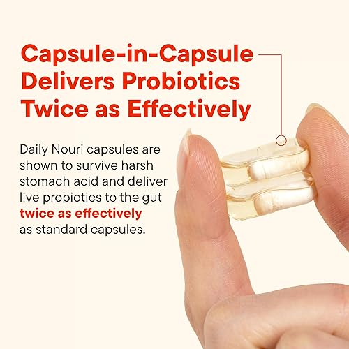 Miniatura 3 de Daily Nouri Probiótico de apoyo digestivo  Alivio de la hinchazón y los gases, comodidad digestiva, salud intestinal  3 cepas probióticas y aceite