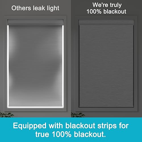 Miniatura 3 de Sulugood Persianas enrollables sin cordones para ventanas de tamaño personalizado persianas enrollables opacas con aislamiento térmico protección UV