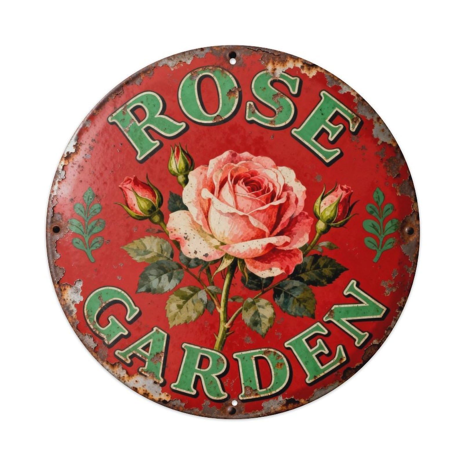 Rose Garden Metal Tin Sign Plaque