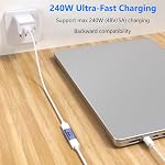 USB C Female to USB C Female Adapter (2 Pack), Support 240W Fast Charging, 40Gbps Data Transmission&8k high-Definition Audio and Video